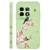 Peach Butterfly Phone Case For Oneplus 13 13R 12 12R 11 11R 10 10R 10T 9R 9RT 9 8T 8 7 7T Pro 5G Liquid Silicone Cover