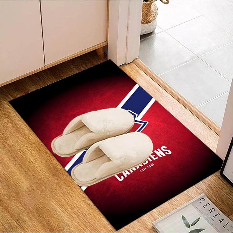 Montreal Canadi-ens Hockey Team Floor Mat for Living Room, Game Rooms, Office, Bedroom, Office Floor Mat Playful Design, Christmas fan gifts