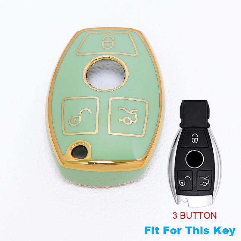 Tpu Auto Shell Car Key Case Cover Holder For Mercedes Benz Gls Gla Glk Glc Cls A B C E Class Cla Amg W212 W463 W176 W204 W205
