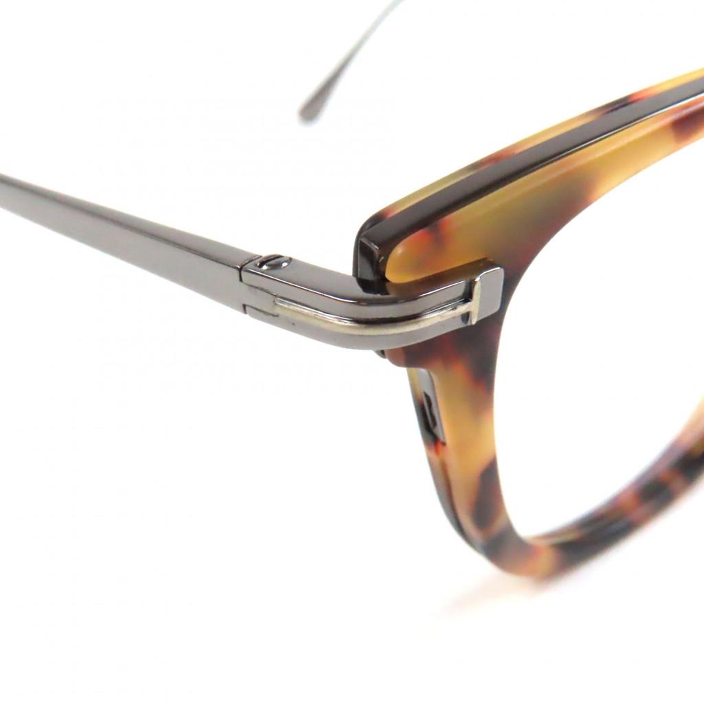 Excellent TOM FORD Glasses Marble Pattern Wellington type Brown mens TF5496 056 Used
