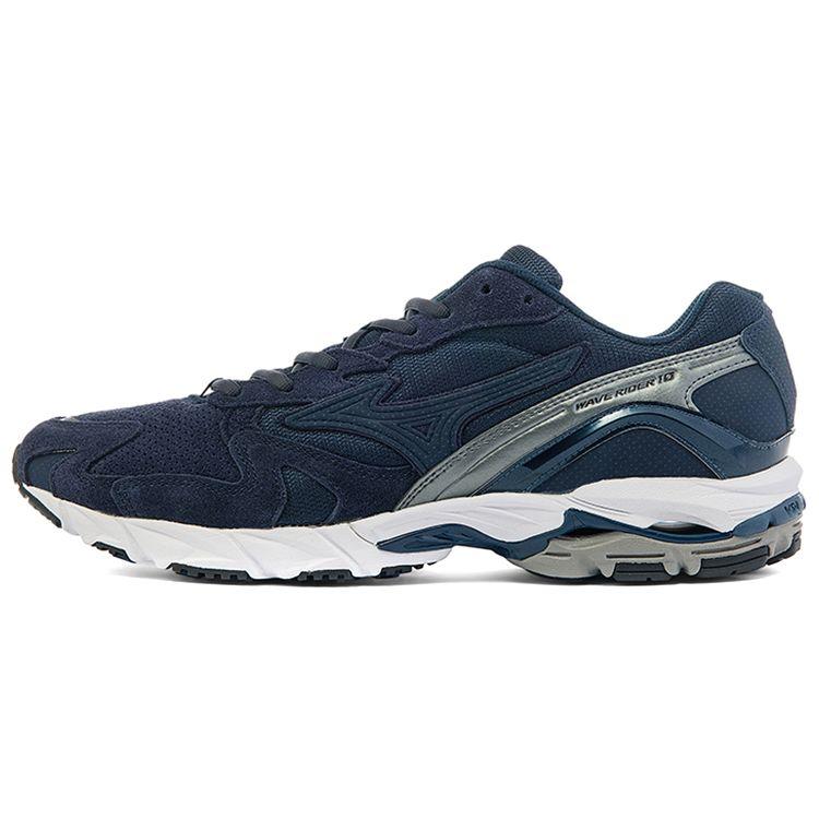 Mizuno Wave Rider 10 Premium Fabric Synthetic Leather Cool Versatile Slip Resistant Durable Breathable Low Top Lifestyle Casual Shoes D1GA218203