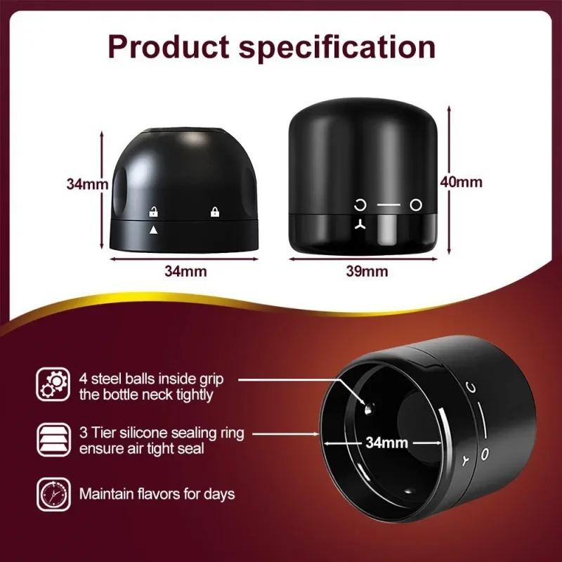Mini Vacuum Wine Bottle Stopper Reusable Household Sealed Red Wine Bottle Stopper Champagne Bottle Stopper Bar Accessories
