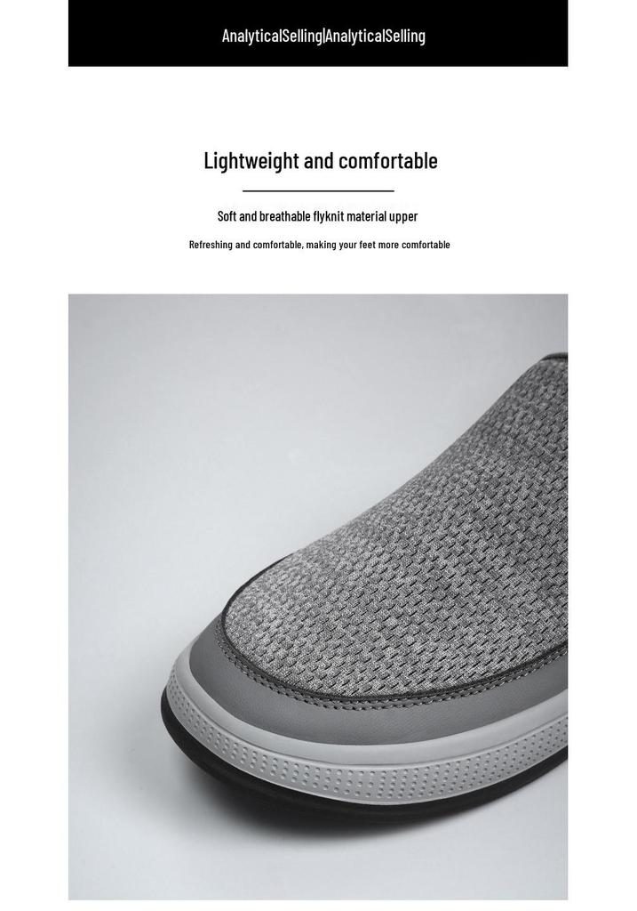 Men's Summer Slip-On Breathable Mesh Shoes - Old Beijing Cloth, Odor-Free, Casual Style