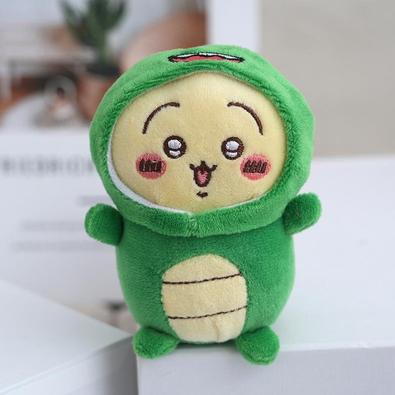 Japanese Dinosaur Charming Plush Keychain Unique Cartoon Style With Cozy Fabric Velvety