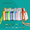 UV Color Team ID Card Holder with Sliding Cover and Lanyard for Work Badges