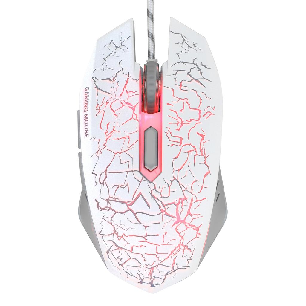 Mouse de Gaming cu Fir Port USB Ergonomic 3200 DPI Ajustabil RGB Optic Accesorii Computer Albe
