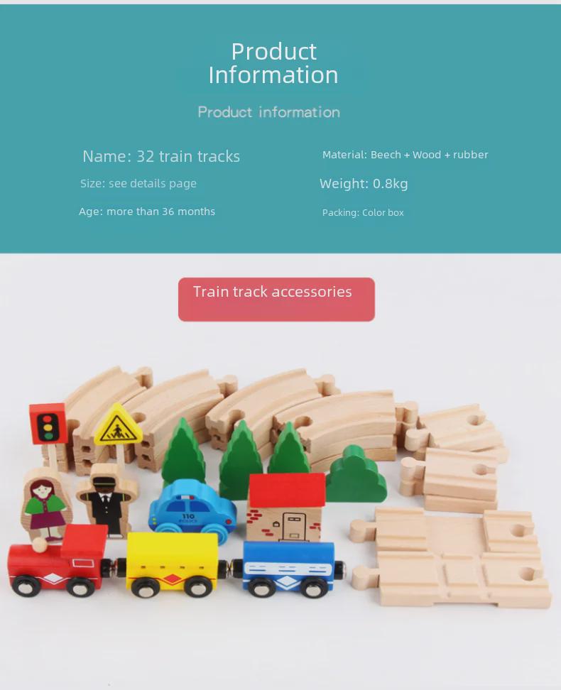 Thomas Magnetic Wooden Train Set: Educational Electric Toy Locomotive for Kids