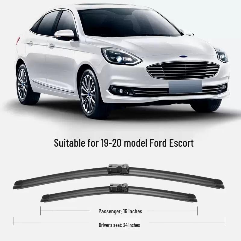 Fits 2019 Ford Escort: Frameless Wiper Blade Strip Framed Wiper Blade
