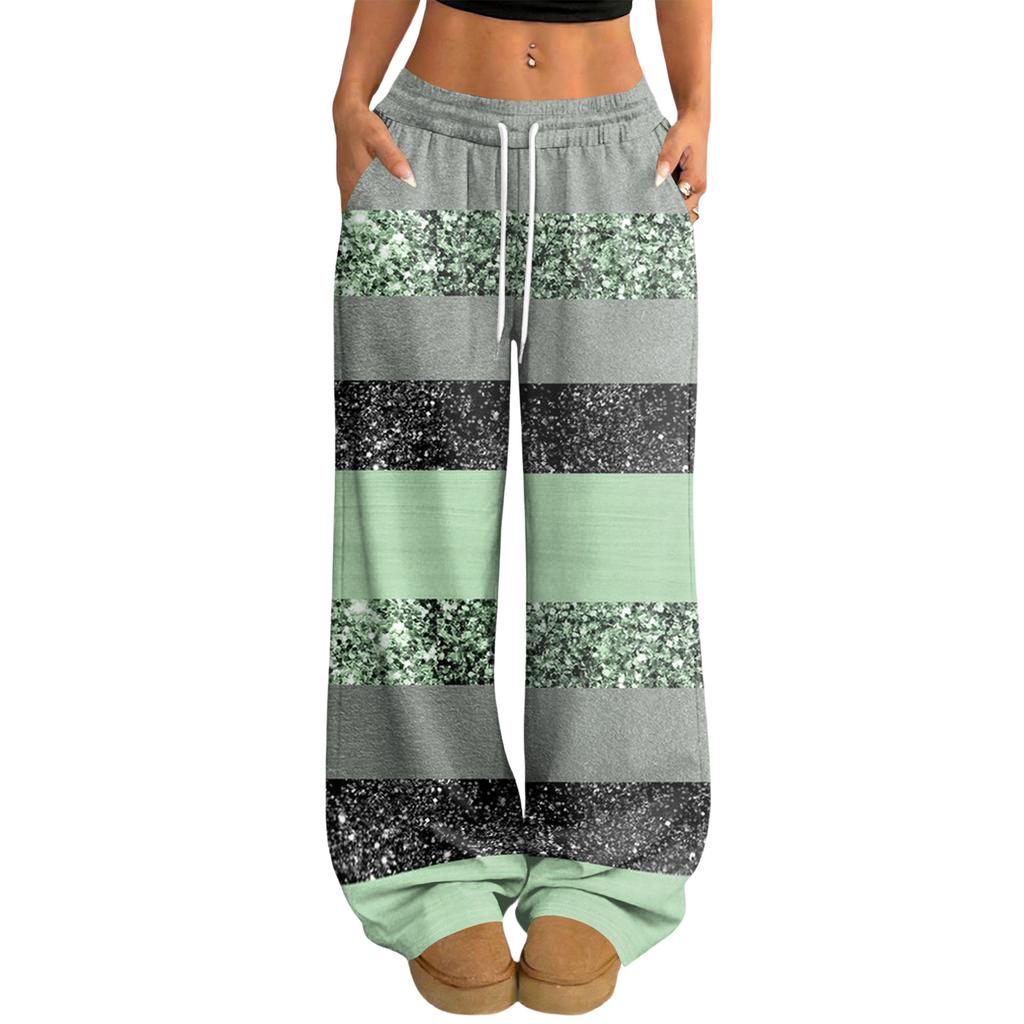 Damen Lässige und Modische Elastische Taille Weite Hose