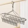 Clothes Drying Rack with Clip Strong Clamps No Rust Dryer Durable Stainless Steel Hanger for Socks And Underwear