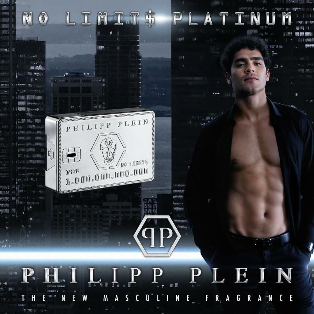 Philipp Plein, No Limits Platinum, Eau De Parfum, Per Uomo, 90 ml