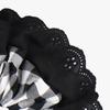 PINK PINEAPPLE CHECK LACE SCRUNCHIE_BLACK
