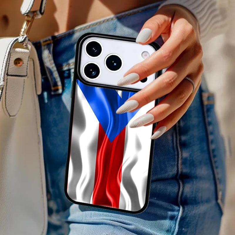 Puerto Rican Flag Phone Case For iPhone 17 Air 14 15 13 12 Max Cover For Apple 16e 11 Pro Max Plus Coque
