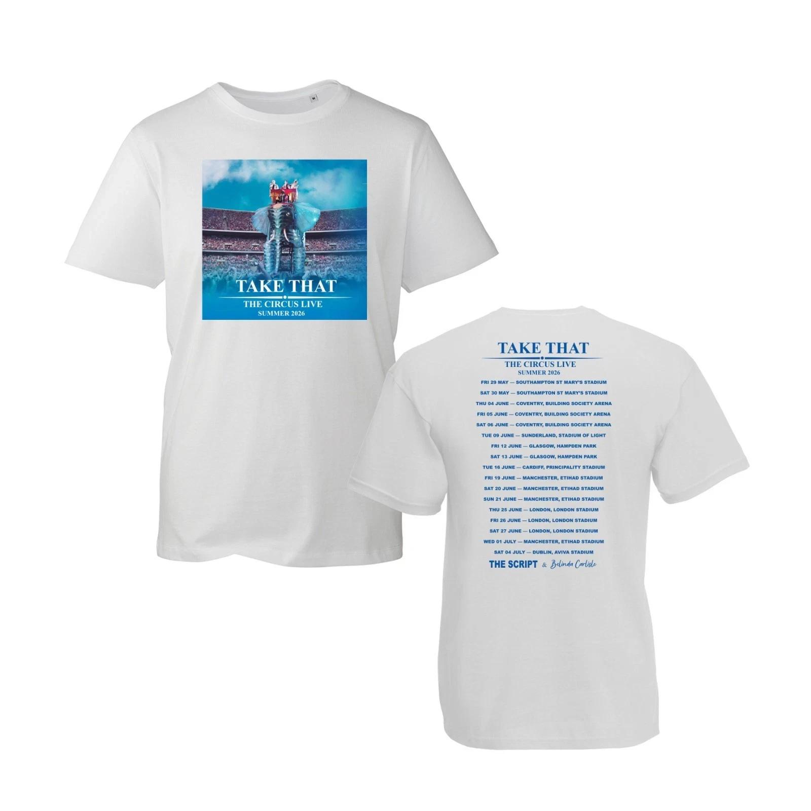 Take That The Circus Live Tour 2026 T-Shirt, UK Stadium Tour Dates Shirt S