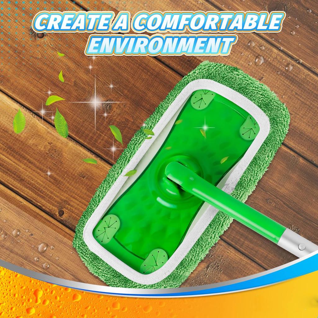 Wet & Dry Microfiber Mop Pads Reusable Floor Sweeper Mop Replacement Cover Dirt Absorption Cleaning Cloths Washable Rag Towel