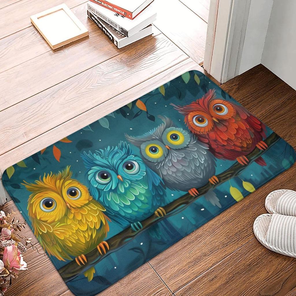 Vintage Dragonfly Doormat for Entryway, Floral Botanical Indoor Door Mat, Non-Slip Floor Rug for Kitchen, Bedroom, Living Room,