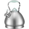 Kettle Stove Top Stainless Steel Tea Kettle for Stove Top Camping Coffee Pot with Heat- Handle Large Capacity Camping Kettle-Green
