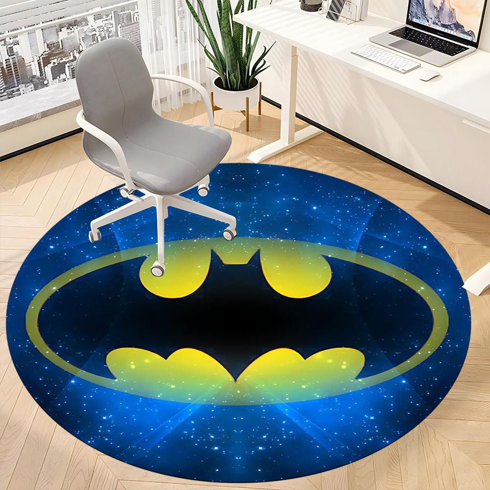 1pc Batman Universe Office Round Area Rug, Under Office Chairs Bedroom Living Room Home Decor, Room Deco, Available in Various Sizes