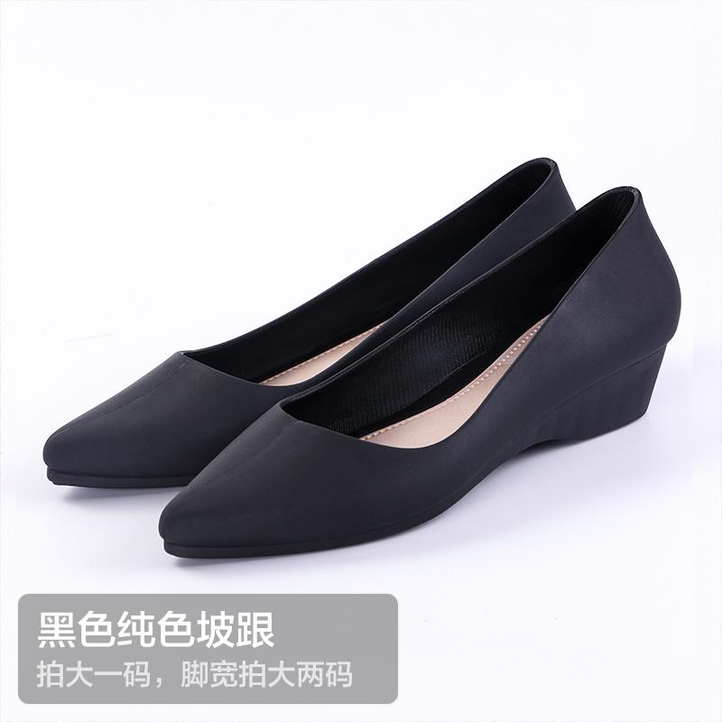 Fashion Two Ways wedges waterproof pvc ballet woman flats shallow jelly shoes women loafers chunky heels plaid candy ballerina size35-41