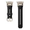 Rubber Sports Band for Apple Watch Ultra 3/2 49mm Titanium Color Sports Bracelet for iWatch Series 11 10 46mm 9 8 7 6 Se 44 45mm