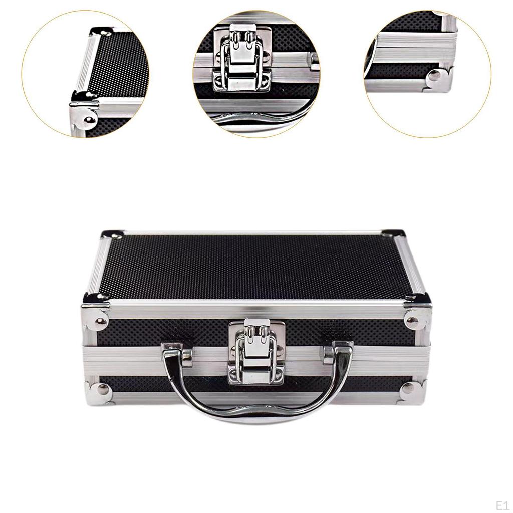 Aluminum Alloy Tool Case,Briefcase with Handle Multifunctional Sturdy Box Portable for Tools