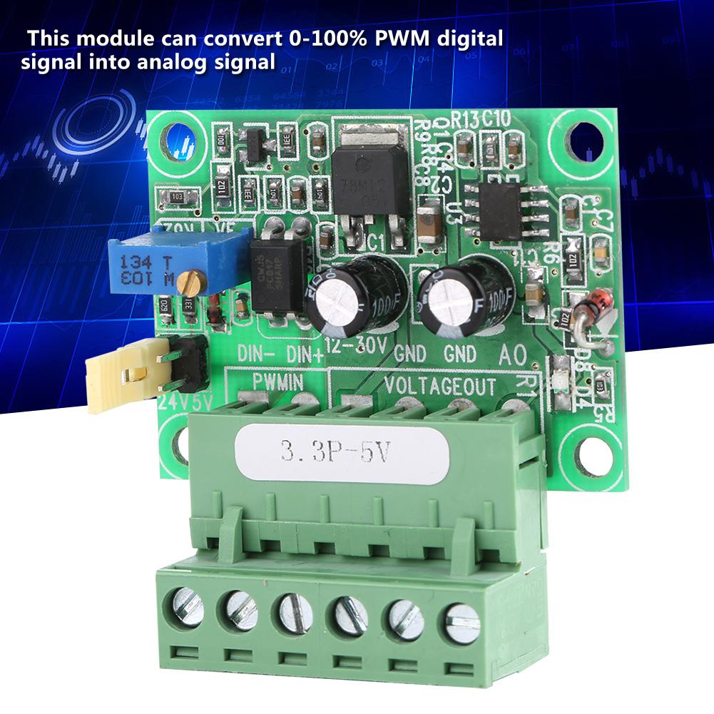3.3V PWM  To 0-5V Voltage Converter D/A Digital-Analog PLC Module