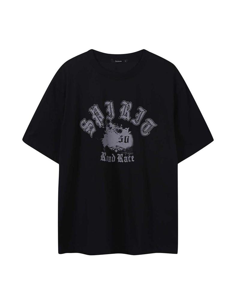 BUCKAROO Askin Loose Fit Road Lace T-Shirt Black
