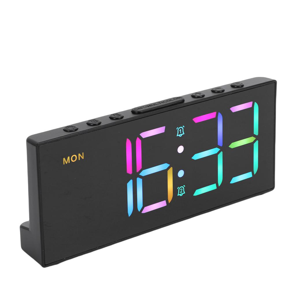 Digital Alarm Clock Dual Alarms Desk Small Clock Snooze Model Extra Loud 90dB 12 24H Display with Large LED Display for