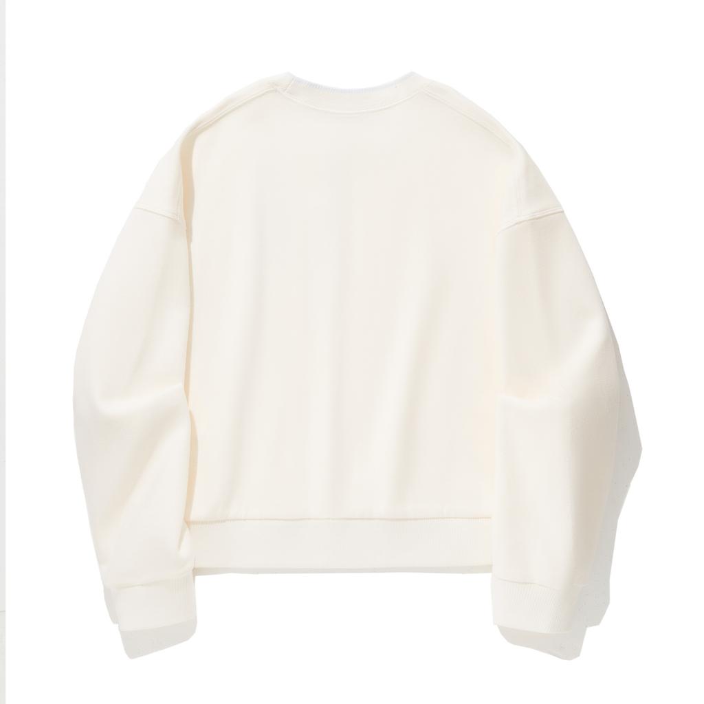 Li Ning Daily Prosperity Series Casual Sports Dragon Year Totem Round Neck Long Sleeve Sweatshirt Women Sweatshirt Off-White AWDU330-1