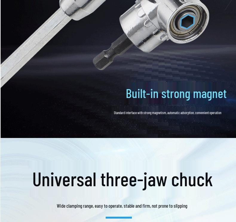 Elektrischer Winkelbohradapter mit Dreibackenfutter für enge Räume