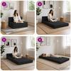 Folding Sofa Bed Black 70 X 72 X 60 Cm Fabric