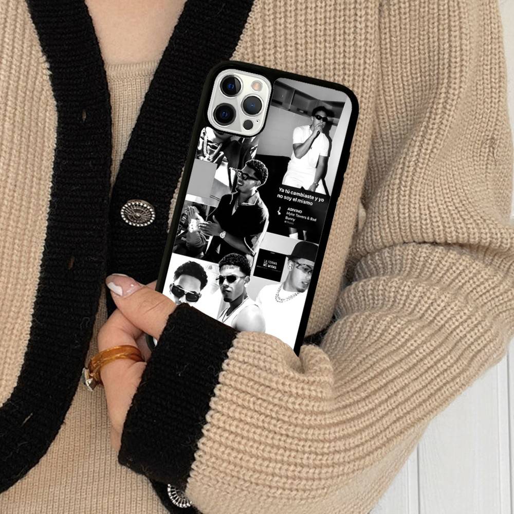 

Myke Towers Rapper PC+TPU Phone Case For IPhone 11 12 13 14 15 16 17 Plus Pro Max Cover iPhone 12pro max