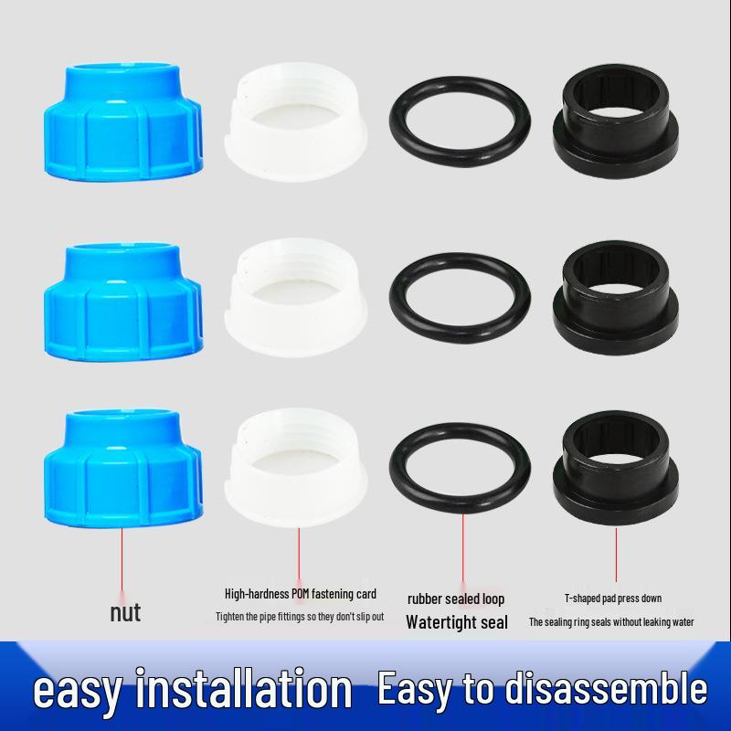 High-Flow Quick Connector Tee Valve, 32mm Pressure-Holding Ball Valve