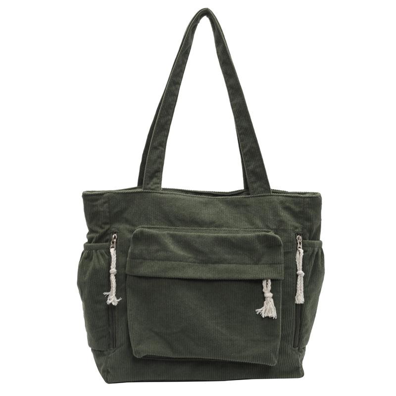 Winter new velvet handbag large-capacity leisure going shoulder bag college student commuting versatile class bag