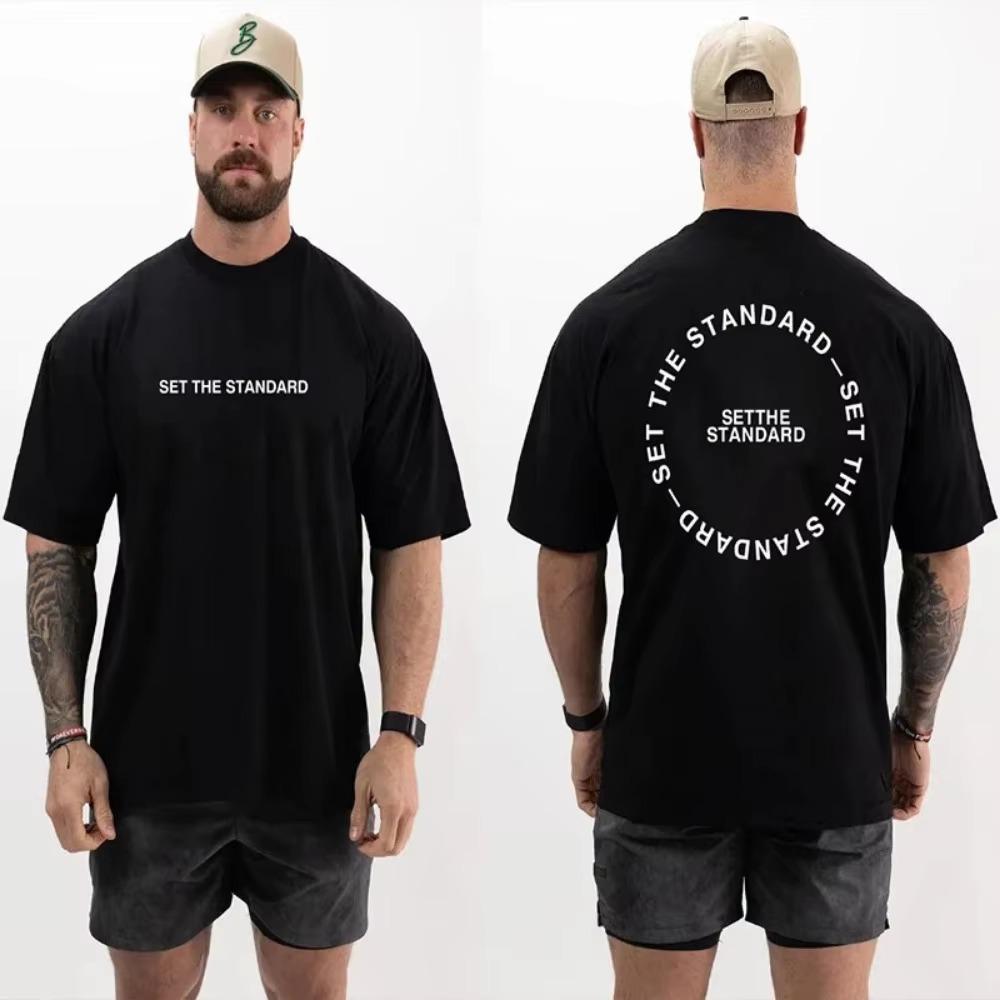 2023 Léto Nové Svalové Pánské Vysoce Kvalitní Bavlněné Tričko Vhodné pro Posilovnu Sport Volný čas Ulice Pohodlný Top