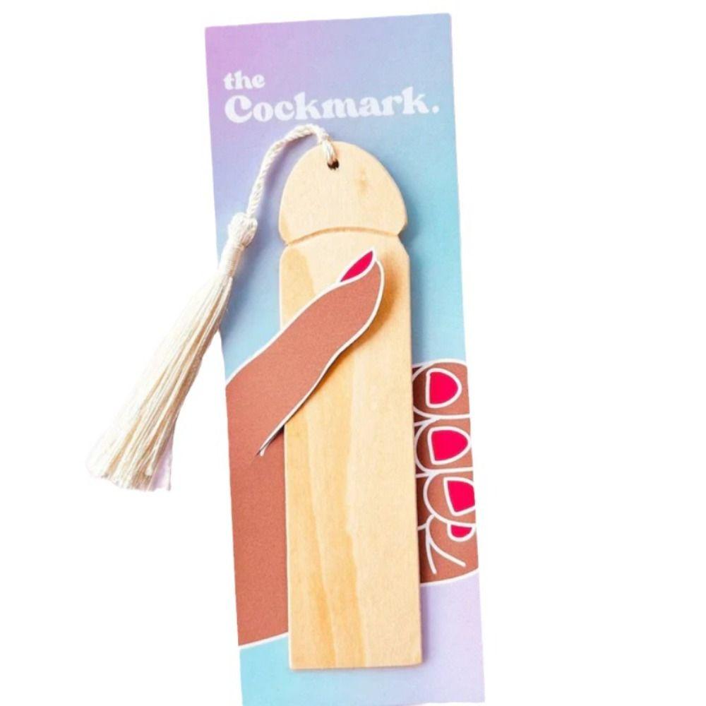 with Tassel Bookmark Funny Wooden Craft Book Clip Pagination Mark Office