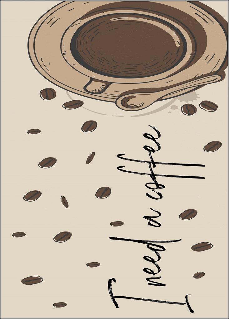 Kitchen Mat 40x60 Cm Polyester Need Coffee