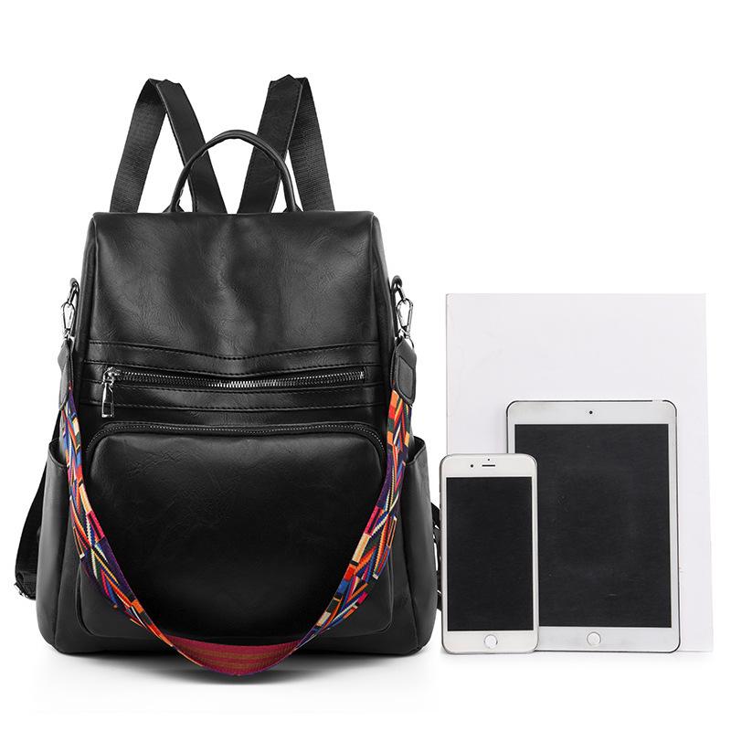 Minimalist Bag, Women's Crossbody Backpack, Fashionable Retro Backpack, Women's PU Leather Large Capacity Handbag, Travel Women's Bag