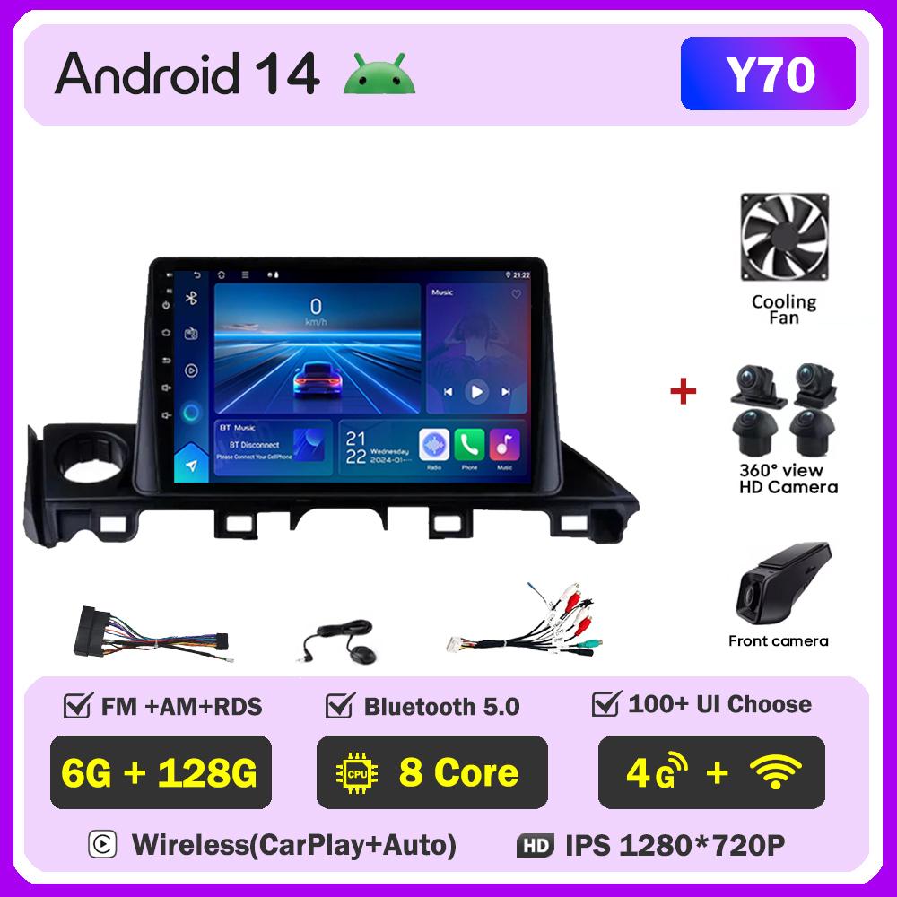 Car Video Player For Mazda CX5 Mazda 6 Atenza 3 2016-2018 Carplay Android 14 Auto Radio Intelligent System GPS Navigation  Wifi