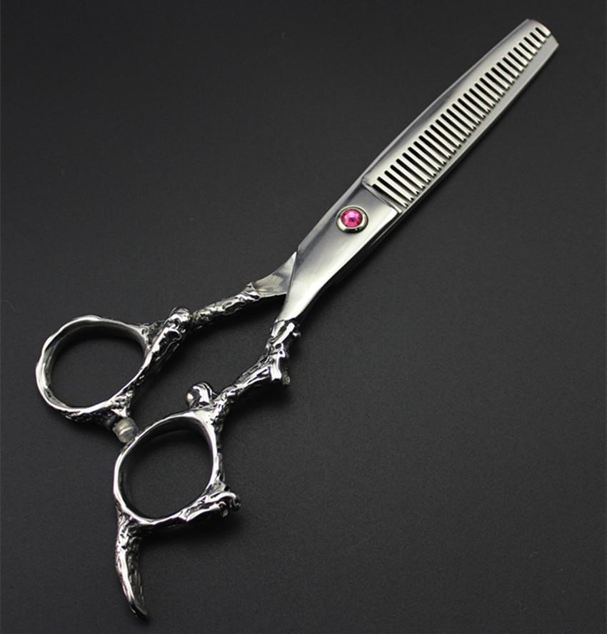 Professional Steel 6 '' Silver Dragon Hair Scissors Haircut Thinning Barber Hair Cutting Shears Hairdressing Scissors