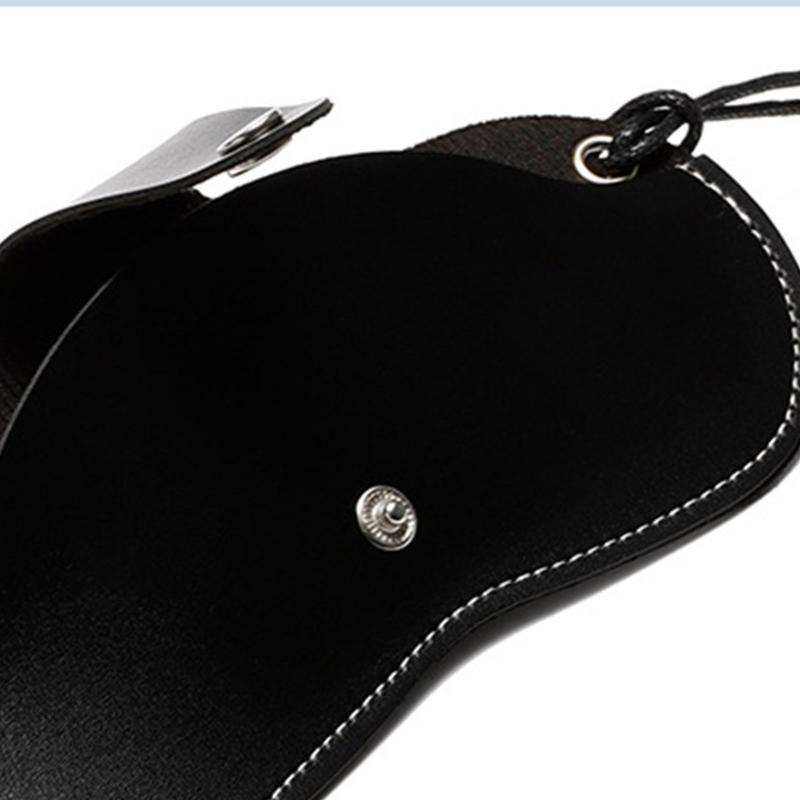 Portable Neck Hanging Glasses Case Soft Leather Outdoor Sunglasses Pouches for Daily Commutes and Travel