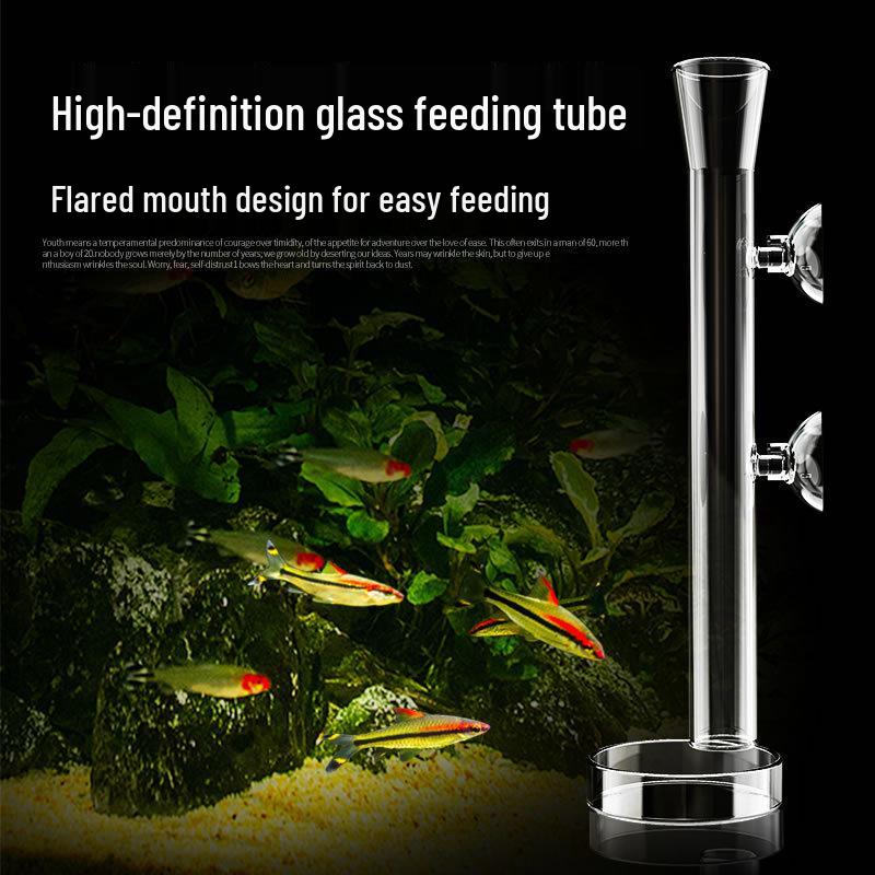 

Aquarium Shrimp Glass Feeding Tube and Dish Round Feeding Dish