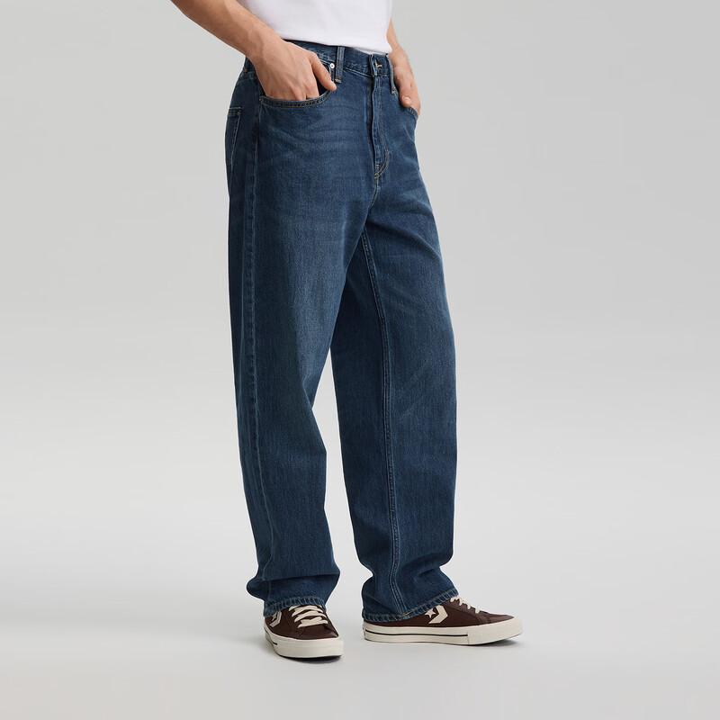 Lee Men's EasyRider 761 Loose Wide-Leg Dark Blue Jeans