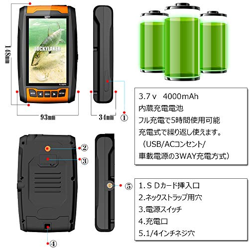 LUCKYLAKER Underwater Camera Fish Finder Portable Fish Finder for Smelt, Bass, and Fishing