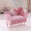 Openable Pink Furniture Jewelry Box Earrings Bracelet Ring Necklace Display Storage Cases Mini Armchair for Dollhouse