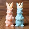 3D Bow Tie Bunny Easter Candle Silicone Mold Handmade Aroma Plaster Resin Molds Cartoon Rabbit Form Candle Making Supplies