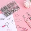 523Pcs Lot of Keychain Making Components Jump Rings for Jewelry Supplies DIY Creative Accessories Gift