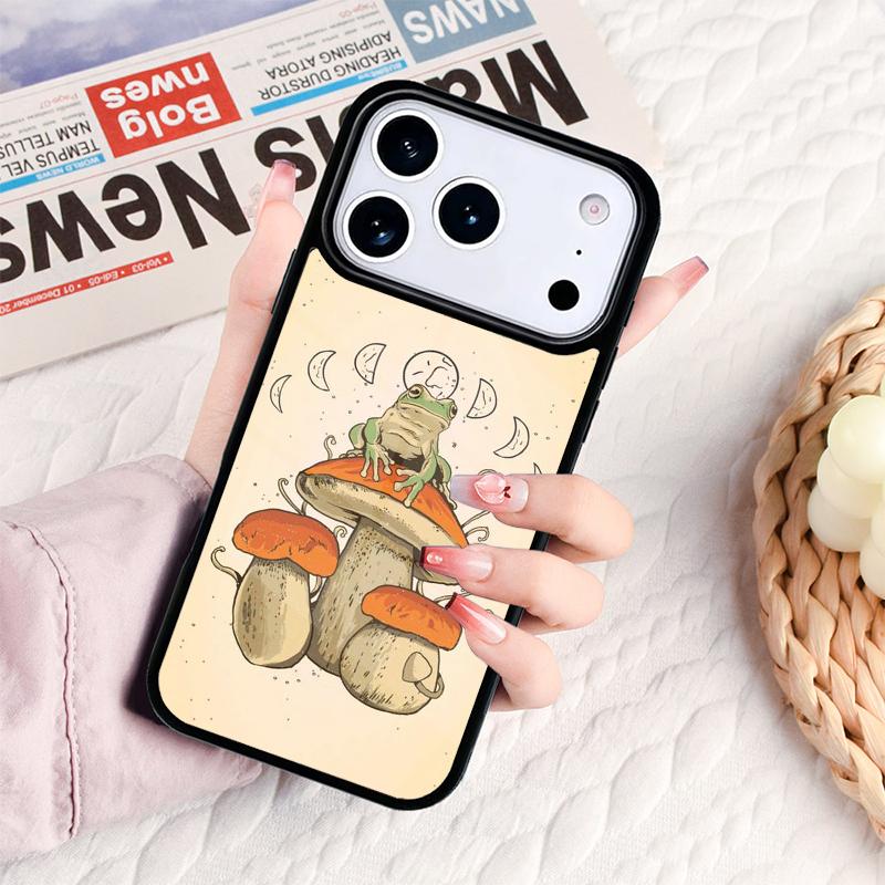 Frog Mushroom Cottagecore Phone Case For IPhone 17 16e 15 14 13 12 11 Pro Max Air Mini Soft Protective Cover