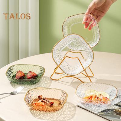 Spit Bone Dish Multi-function Thickened Base Light Luxury Style Translucent Storage Plate Home Supplies