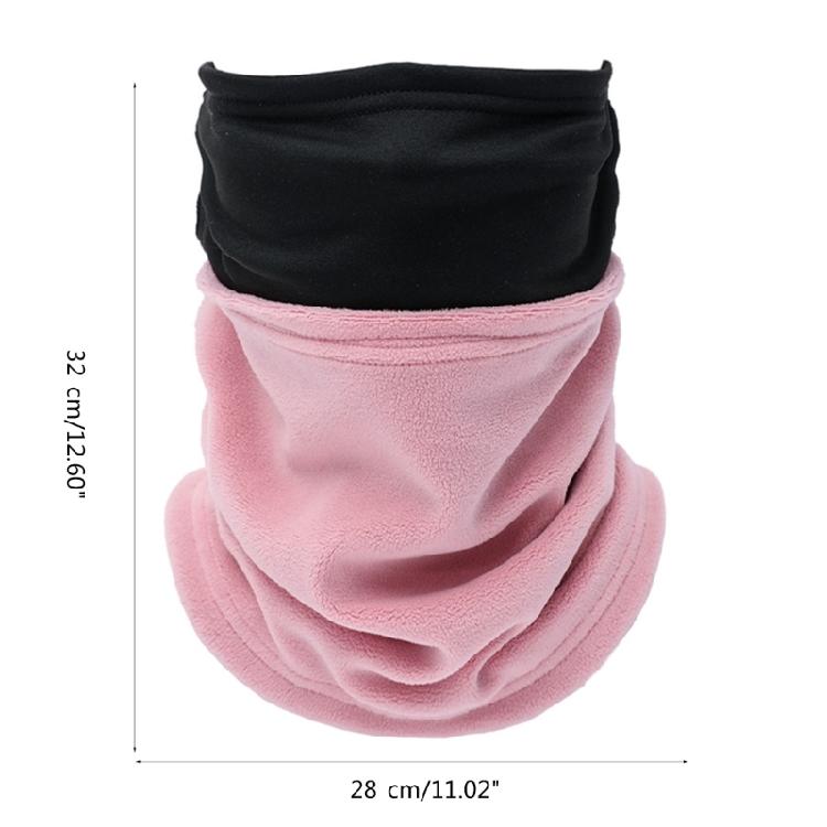 Adult Face Cover Fleece Neck Warmer Winter Windproof Tube Scarves for Skiing